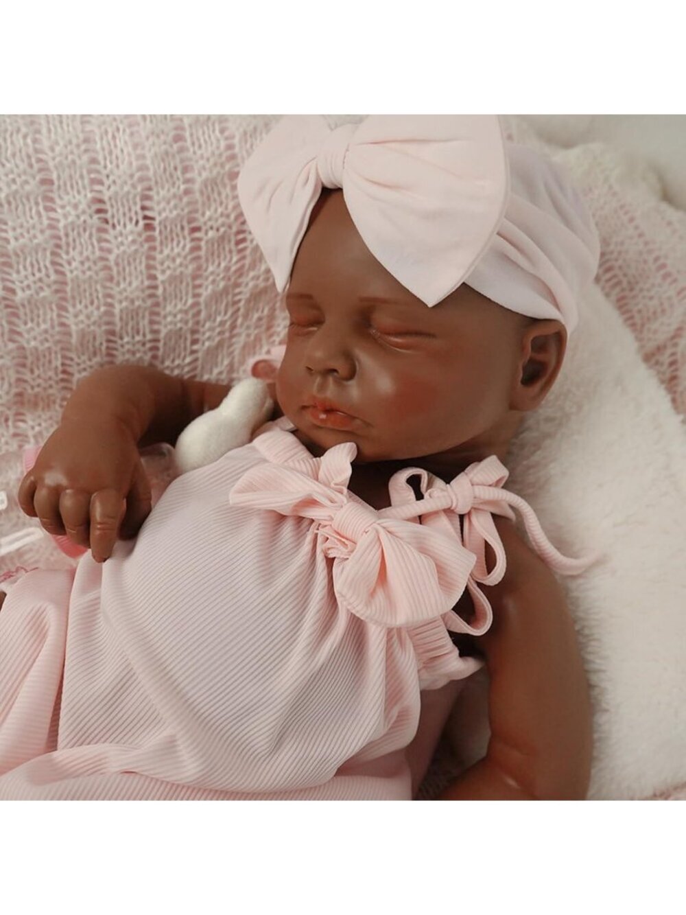18.5 inch Girl Handmade Face Realistic Silicone Body Reborn Baby Doll For Kids - Picture 6 of 7
